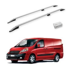 Turtle Fiat Scudo (Mk2) 2006-2016 / Uzun Şasi Arası Uyumlu Tavan Çıtası Crown Siyah