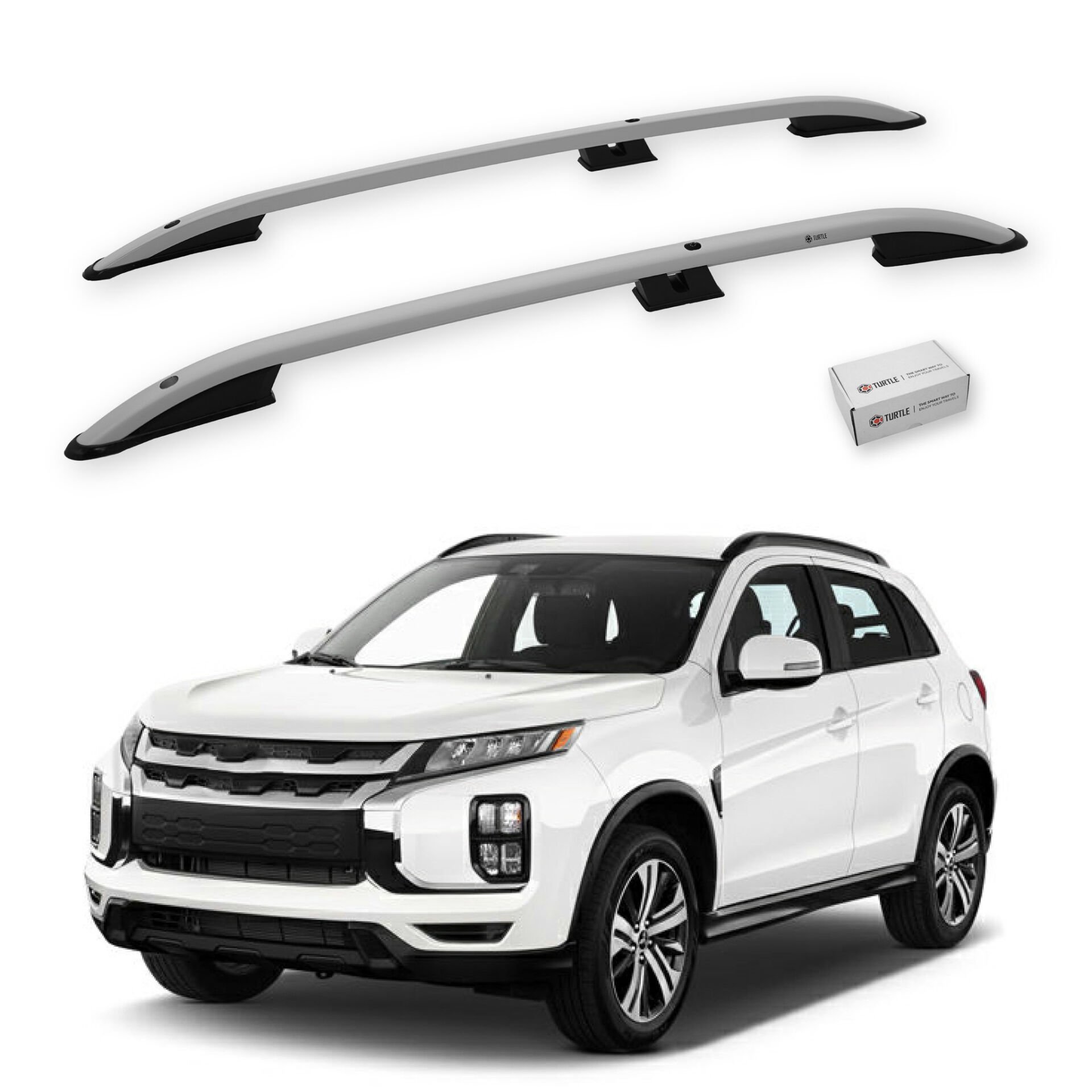 Turtle Mitsubishi Outlander Sport (Mk3) 2010-2022 Arası Uyumlu Tavan Çıtası Crown Siyah