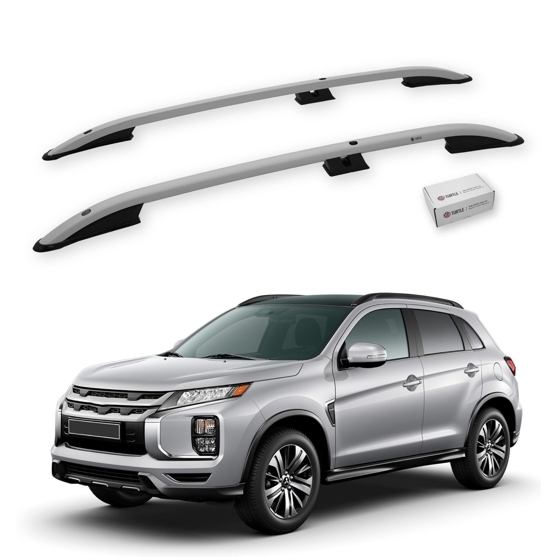 Turtle Mitsubishi Rvr (Mk3) 2010-2022 Arası Uyumlu Tavan Çıtası Crown Siyah