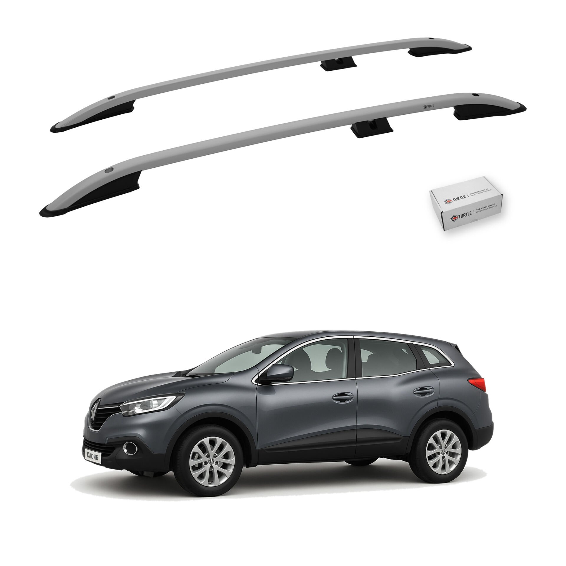 Turtle Renault Kadjar 2015-2022 Arası Uyumlu Tavan Çıtası Crown Siyah