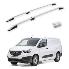 Turtle Opel Combo E 2019-2025 / Uzun Şasi Arası Uyumlu Tavan Çıtası Crown Siyah