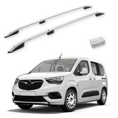 Turtle Opel Combo Life 2019-2025 / Uzun Şasi Arası Uyumlu Tavan Çıtası Crown Siyah