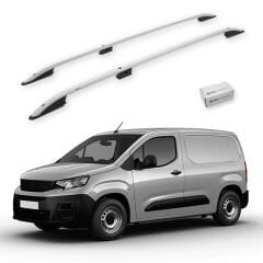 Turtle Peugeot Partner 2019-2025 / Uzun Şasi Arası Uyumlu Tavan Çıtası Crown Siyah