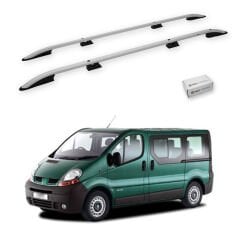 Turtle Renault Trafic (X83) 2001-2014 / Uzun Şasi Arası Uyumlu Tavan Çıtası Crown Siyah