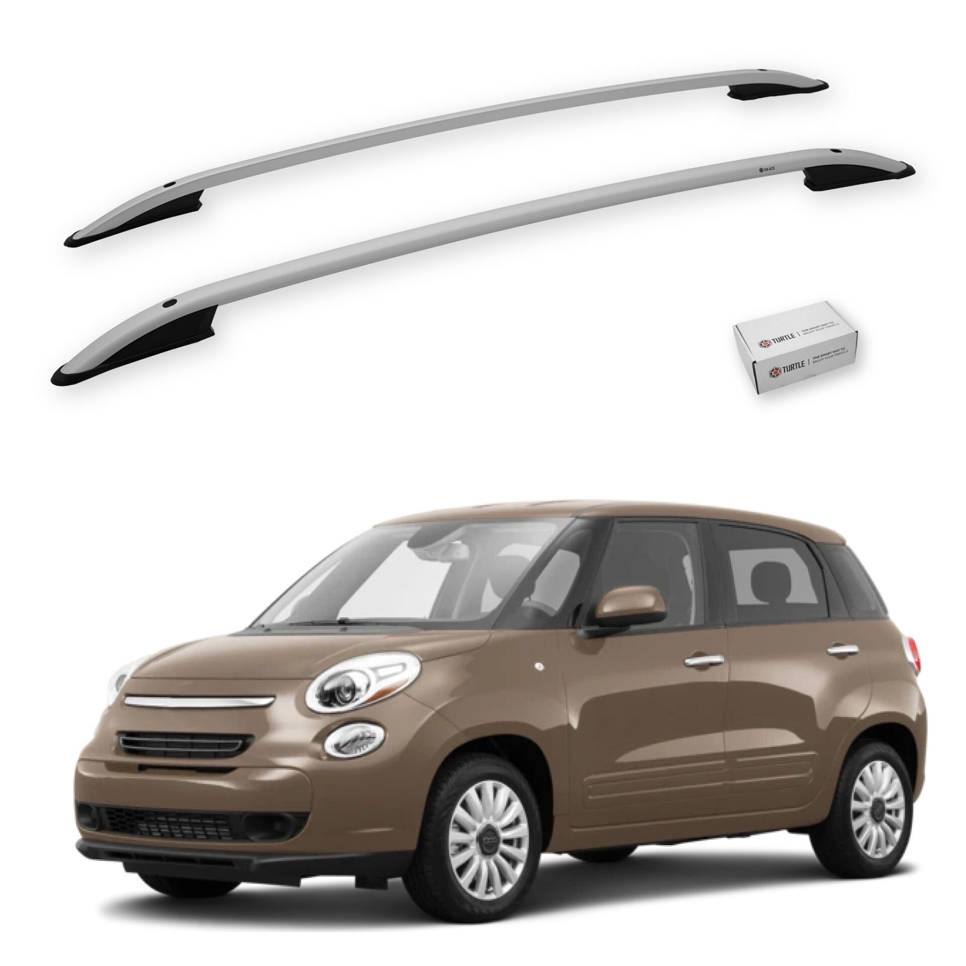 Turtle Fiat 500L 2013-2025 Arası Uyumlu Tavan Çıtası Crown Siyah
