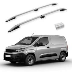 Turtle Peugeot Partner 2019-2025 / Kısa Şasi Arası Uyumlu Tavan Çıtası Crown Siyah