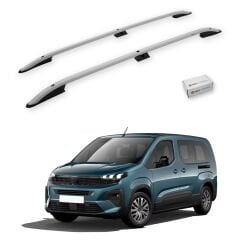 Turtle Peugeot Rifter 2019-2025 / Kısa Şasi Arası Uyumlu Tavan Çıtası Crown Siyah