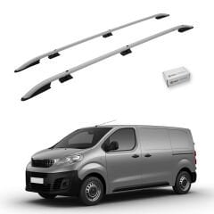 Turtle Peugeot Expert (Mk3) 2017-2025 / Orta Şasi Arası Uyumlu Tavan Çıtası Crown Siyah