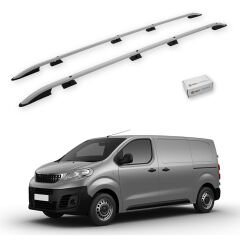 Turtle Peugeot Expert (Mk3) 2017-2025 / Uzun Şasi Arası Uyumlu Tavan Çıtası Crown Siyah