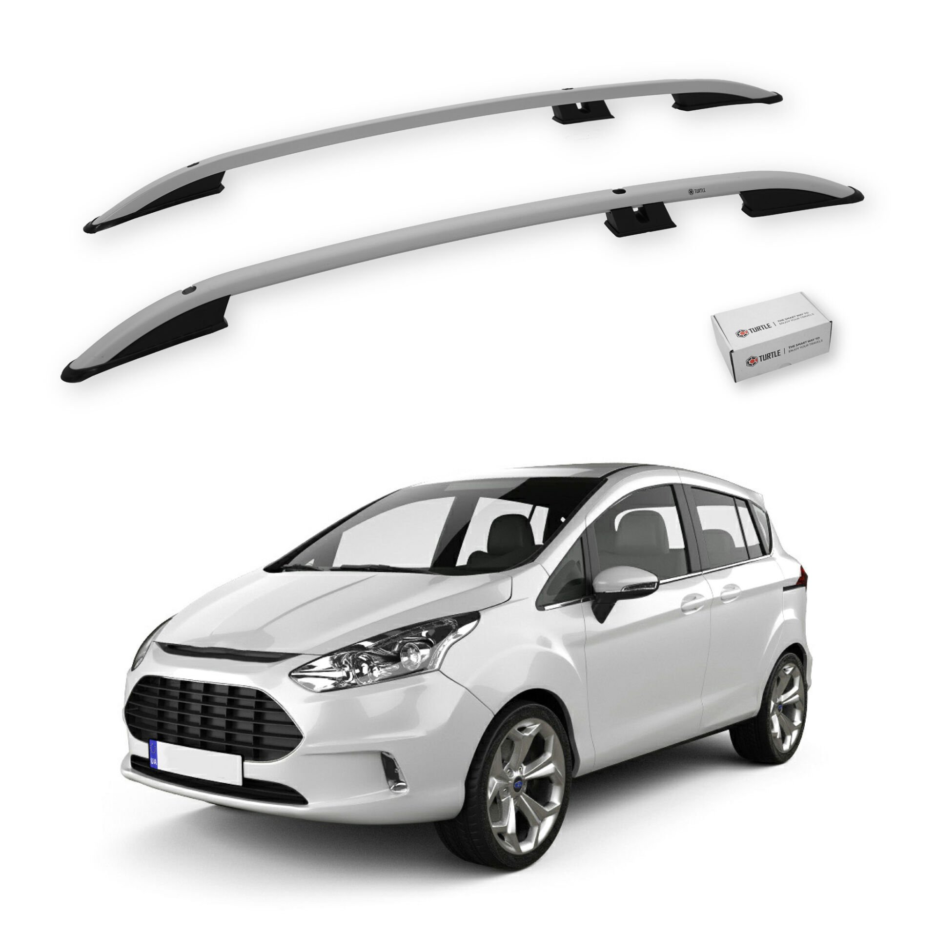 Turtle Ford B-Max (B232) 2012-2017 Arası Uyumlu Tavan Çıtası Crown Siyah