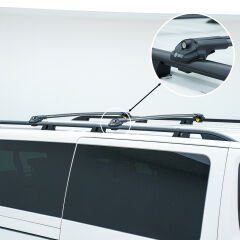 Turtle Volkswagen Transporter (T7) 2023-2025 / Kısa Şasi Arası Uyumlu Tavan Çıtası Crown Gri