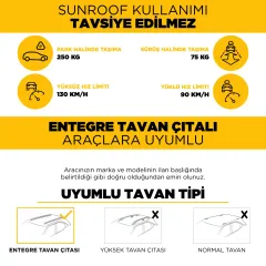 TURTLE Peugeot 5008 (T87) Turtle Ara Atkı Taşıyıcı Bar 2017-2024 Arası Uyumlu - Turtle Tourmaline v2