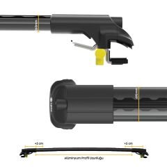 TURTLE Ford Connect Turtle Ara Atkı Taşıyıcı Bar 2013-2021 Arası Uyumlu - Turtle Air1 Siyah