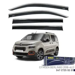 Niken Citroen Berlingo 2018- Kromlu Cam Rüzgarlığı 4lü Takım