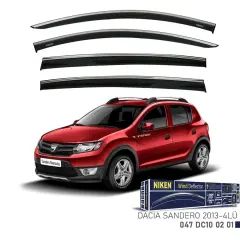 Niken Dacia Sandero 2013-2020 Kromlu Cam Rüzgarlığı 4lü Takım