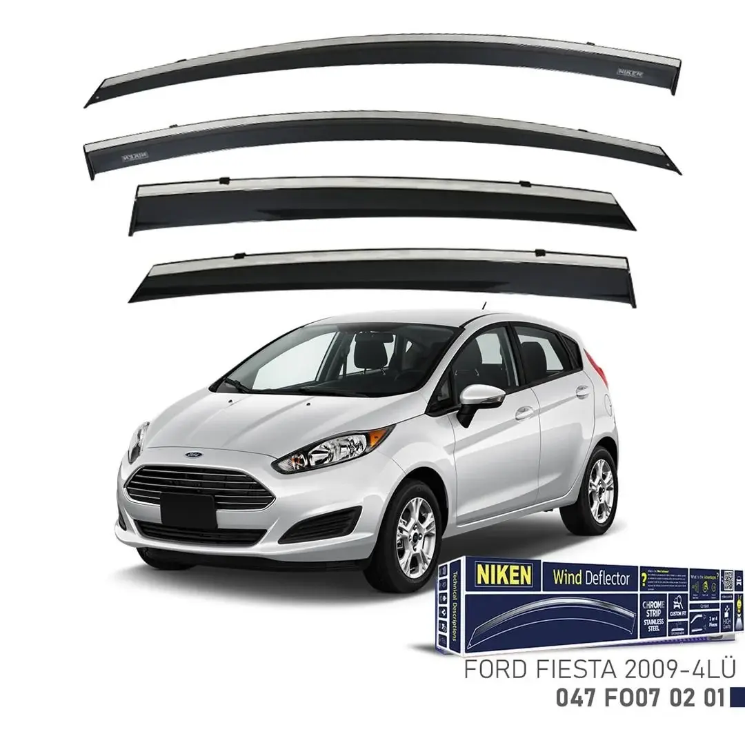 Niken Ford Fiesta 2009- Kromlu Cam Rüzgarlığı 4lü Takım