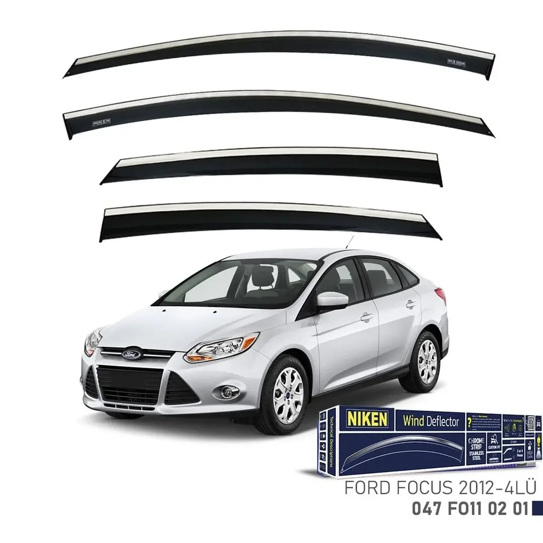 Niken Ford Focus 2012- Kromlu Cam Rüzgarlığı 4lü Takım