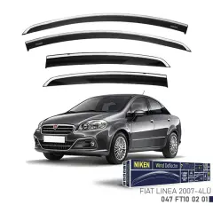 Niken Fiat Linea 2007- Kromlu Cam Rüzgarlığı 4lü Takım
