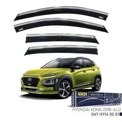 Niken Hyundai Kona 2018- Kromlu Cam Rüzgarlığı 4lü Takım