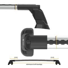 TURTLE Ford Custom Turtle Ara Atkı Taşıyıcı Bar 2024-2025 Arası Uyumlu - Turtle Air3
