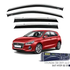 Niken Hyundai i30 2017- Kromlu Cam Rüzgarlığı 4lü Takım