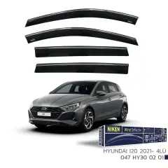Niken Hyundai i20 2021- Kromlu Cam Rüzgarlığı 4lü Takım