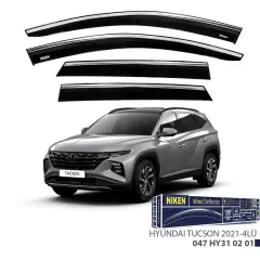 Niken Hyundai Tucson 2021- Kromlu Cam Rüzgarlığı 4lü Takım