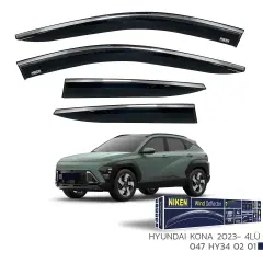 Niken Hyundai Kona 2023- Kromlu Cam Rüzgarlığı 4lü Takım