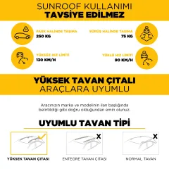 TURTLE Volkswagen Sharan (7N) Turtle Ara Atkı Taşıyıcı Bar 2010-2020 Arası Uyumlu - Turtle Tourmaline v1